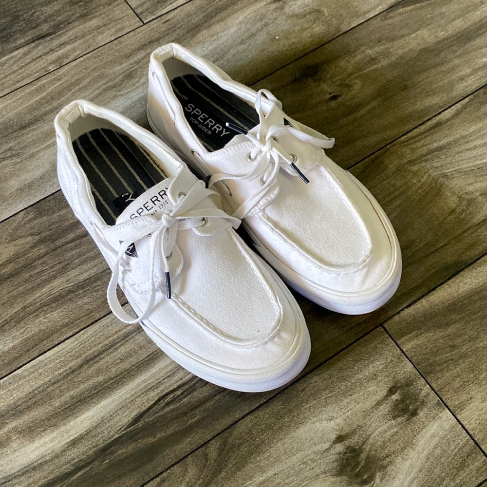 White Sperry Shoes